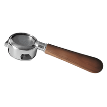 Laden Sie das Bild in den Galerie-Viewer, SAN MARCO Bottomless Naked Portafilter Filterholder Walnut Handle 21g Basket - Coffeesection
