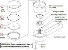 Load image into Gallery viewer, Saeco, Gaggia Complete Repair Kit for Pressurized Portafilter - 10 Piece set - Coffeesection