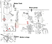 Load image into Gallery viewer, Saeco Parts Kit 16 piece Oring set for Syntia Talea Xsmall Intelia Intuita Odea - Coffeesection