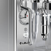 Load image into Gallery viewer, Close-up of Lelit MaraX PL62X V2 espresso machine stainless steel control panel and steam wand
