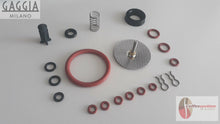 Load image into Gallery viewer, Gaggia Titanium repair kit with assorted seals springs and metal filter parts for coffee machines
