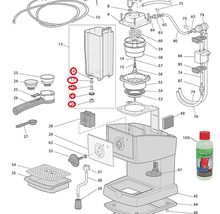 Load image into Gallery viewer, DELONGHI FULL WATER TANK REPAIR KIT SET FOR EC155, EC300M, EC221, EC250 - Coffeesection

