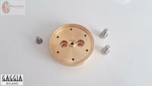 Load image into Gallery viewer, Gaggia brass shower holder replacement part with screws for espresso and cappuccino machines
