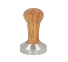 Load image into Gallery viewer, Motta Flat Stainless Coffee Tamper ø 58mm Olive Wood Handle Commercial E61 - Coffeesection
