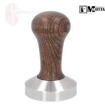 Load image into Gallery viewer, Motta Flat Stainless Coffee Tamper ø 58mm Wood Handle Commercial machines E61 - Coffeesection
